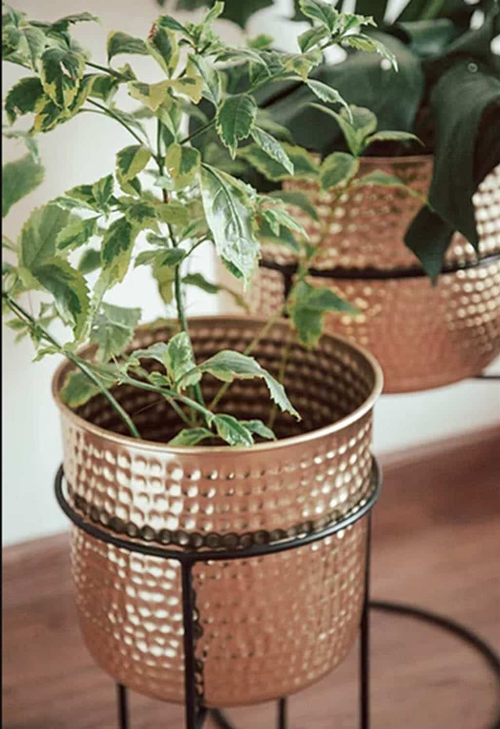 Neo-faux copper planters
